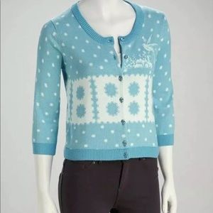 Anthropologie Knitted Dove There She Flew Cardigan